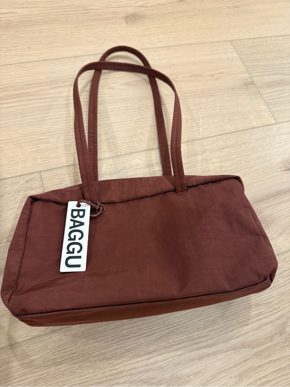 BAGGU Mahogany Nylon Bowler Bag
